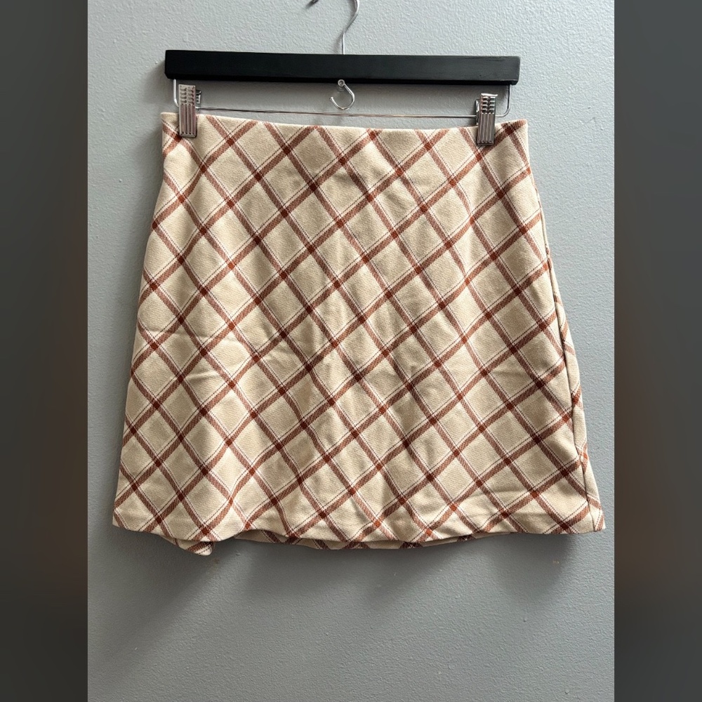 Wilfred plaid A-line mini skirt